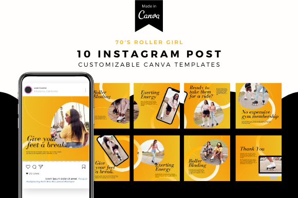 70s Roller Girl Instagram Carousel: A Nostalgic Design System for Authentic Brand Expression
