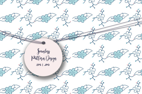 Blue Flowers Seamless Pattern for Creative and Professional Use