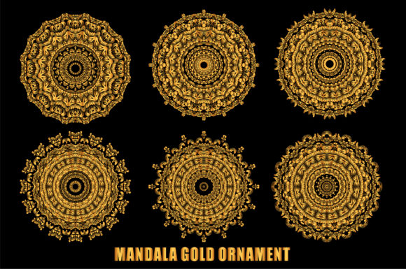Collection of Mandala Gold Art Images