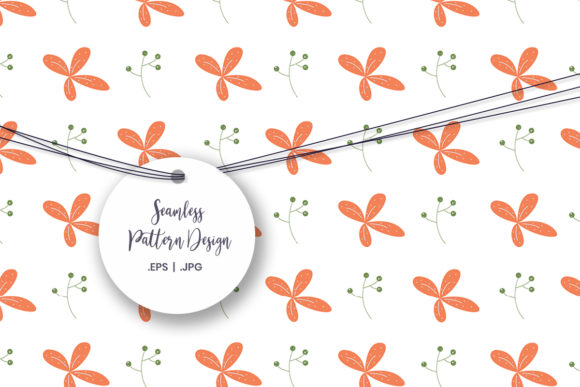 Digital Paper: Decorative Flower Pattern