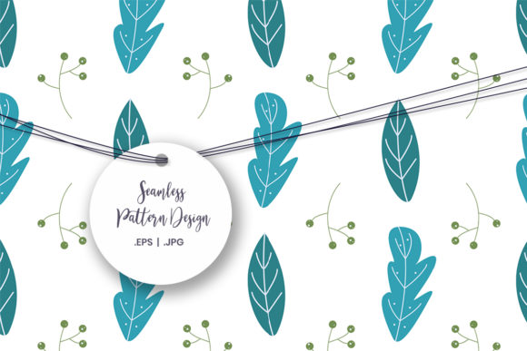 Digital Paper, Decorative Leaves Pattern