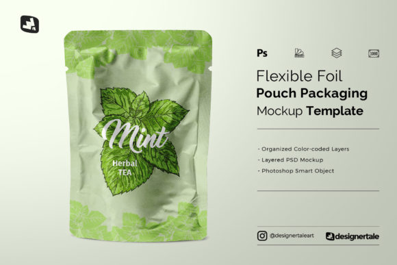 Flexible Foil Pouch Packaging Mockup: A Modern Tool for Branding and Design