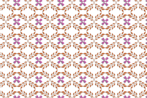 Floral Brown Leaf Wallpaper Pattern