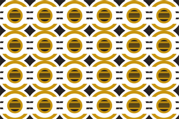 Gold Black Circle Pattern