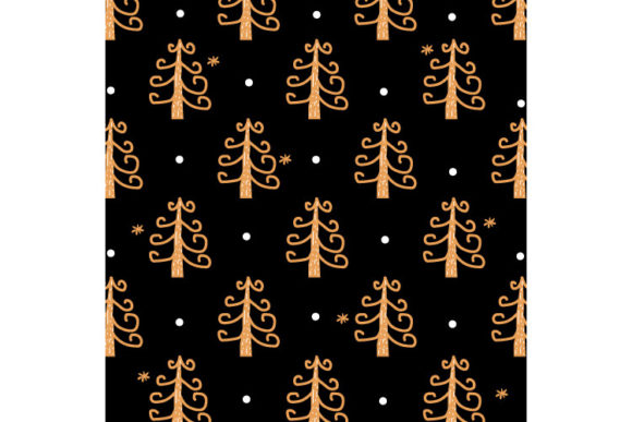 Pattern Hand Drawn Christmas Tree Art 02: A Versatile Design for Multiple Applications