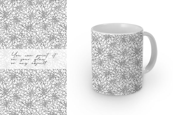 Seamless Floral Line Pattern Blackwhite: A Versatile Design for Creative Projects